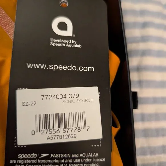 Speedo Pure Intent Size 22 Open Back Sonic Scorch NWT - Picture 4 of 6